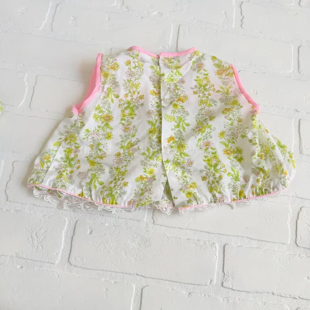 Adorable Vintage Baby Girl Clothes or Doll Pastel Dress Romper Set of 5